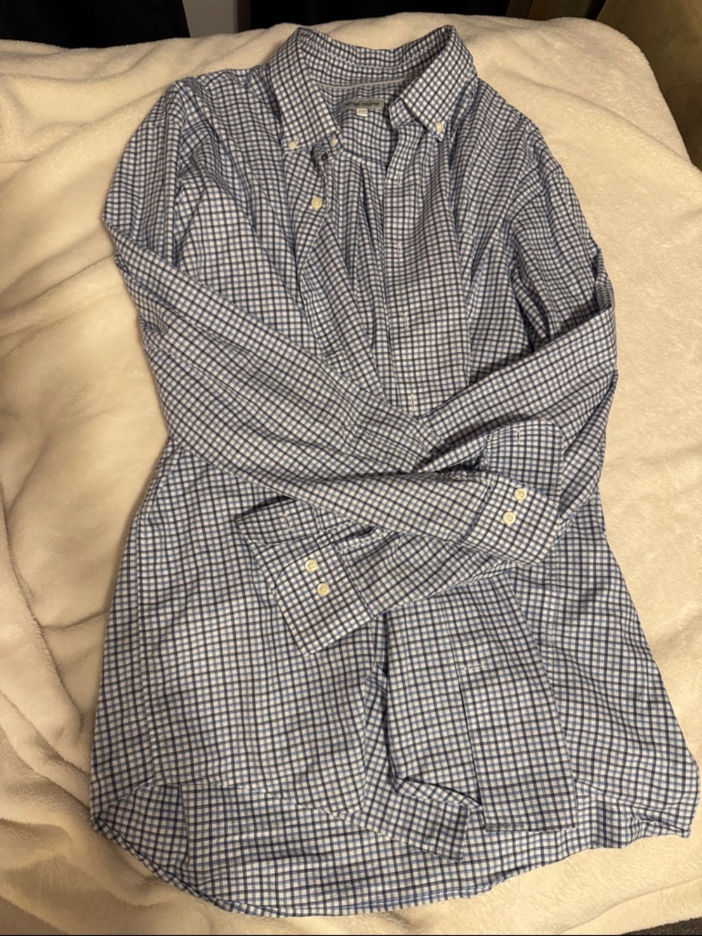 Peter Millar Blue Check Men's Button-Down Shirt